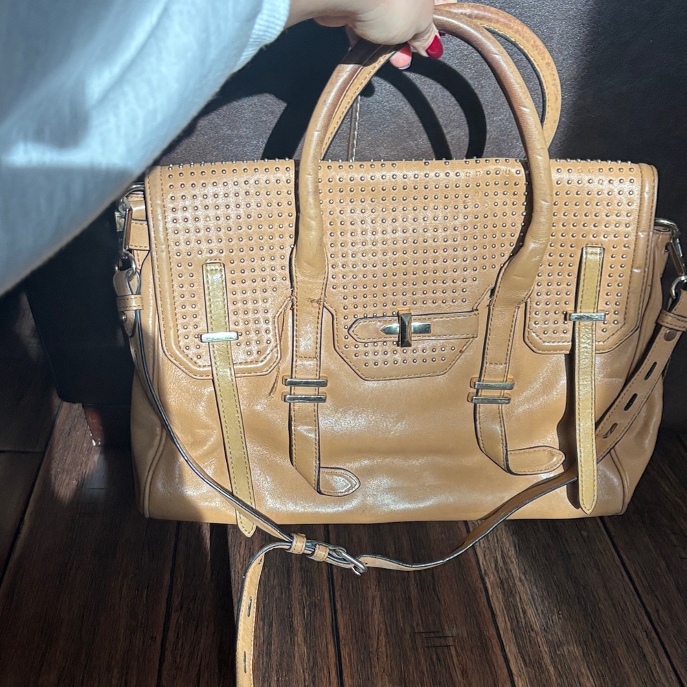 Rebecca Minkoff Tan Studded Satchel